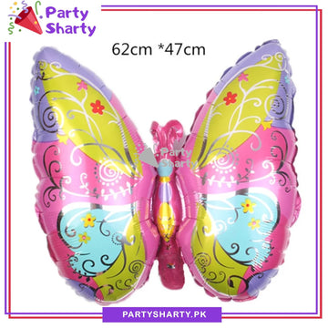 D-2 Multi Color Butterfly Foil Balloon For Birthday and Party Decoration